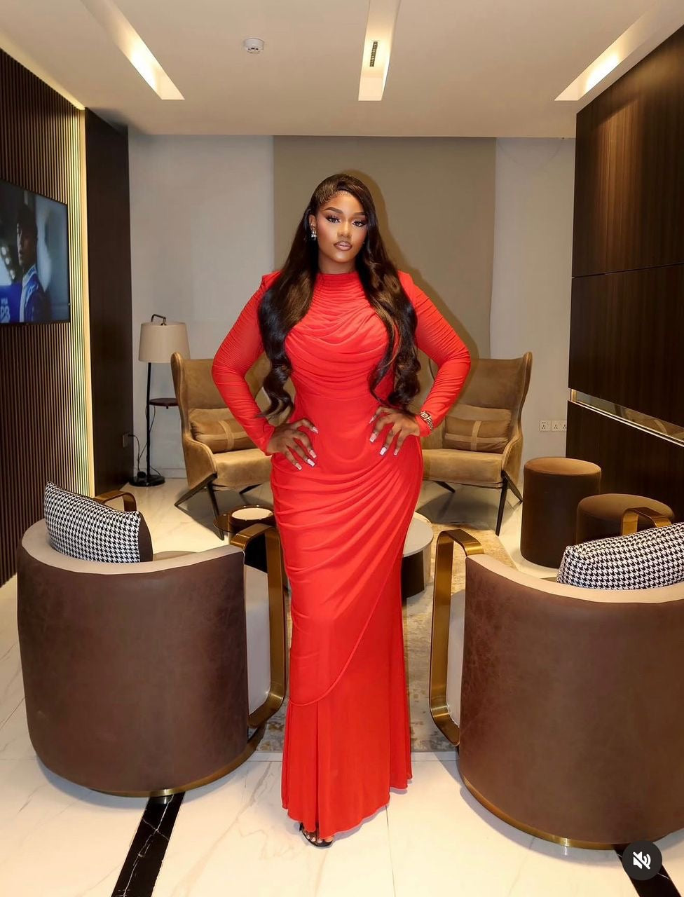 Luxury Double Drape Ruched Dress